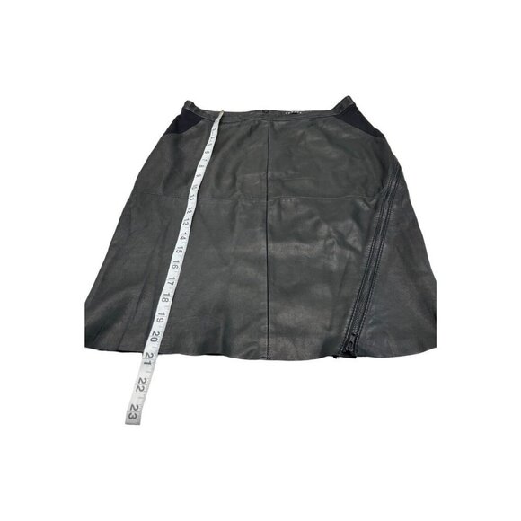 Trouve Womens 4 Leather Rayon‎ Blend Skirt Midi Side Zip Detail Stretch - Picture 3 of 6